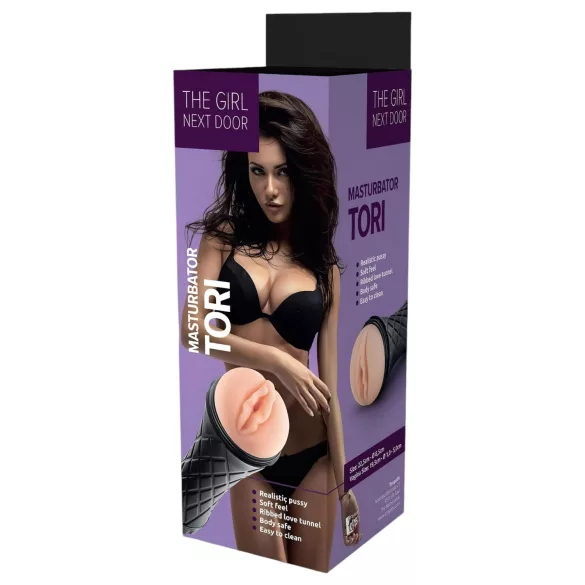 The Girl Next Door Tori - realistisk vagina masturbator - natur-sort