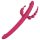 Dreamtoys Anywhere Pleasure Vibe - genopladelig, 4-armet vibrator (pink)