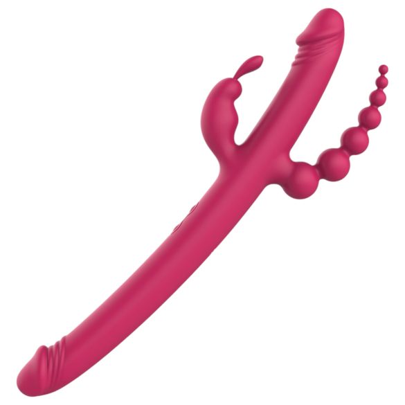 Dreamtoys - vibrator med fire arme - genopladelig - pink