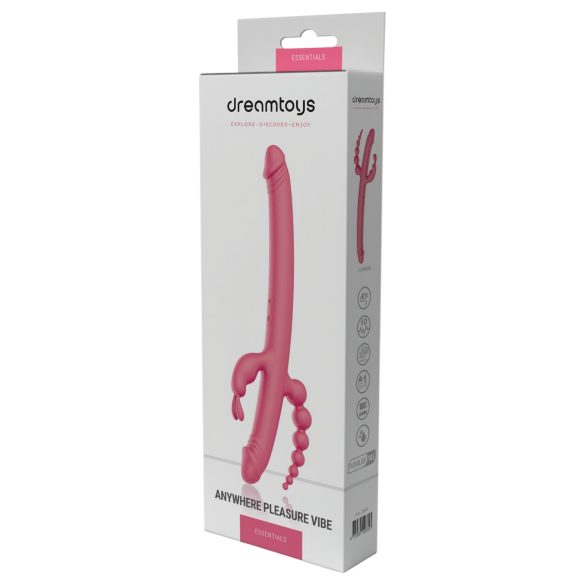 Dreamtoys - vibrator med fire arme - genopladelig - pink