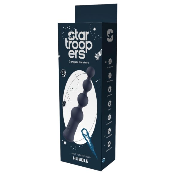 Startroopers Hubble - analvibrator med perler - genopladelig - blå