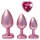 Dreamtoys Gleaming Love - hjerteformet anal plug sæt (rosa)