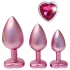 Dreamtoys Gleaming Love - hjerteformet anal plug sæt (rosa)