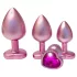 Dreamtoys Gleaming Love - hjerteformet anal plug sæt (rosa)