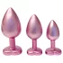 Dreamtoys Gleaming Love - hjerteformet anal plug sæt (rosa)