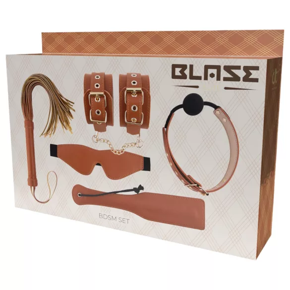 Blaze Elite - BDSM sæt - 5 dele - cognac