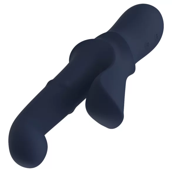 Goddess Iris - perlevibrator med klitorisarm (blå)