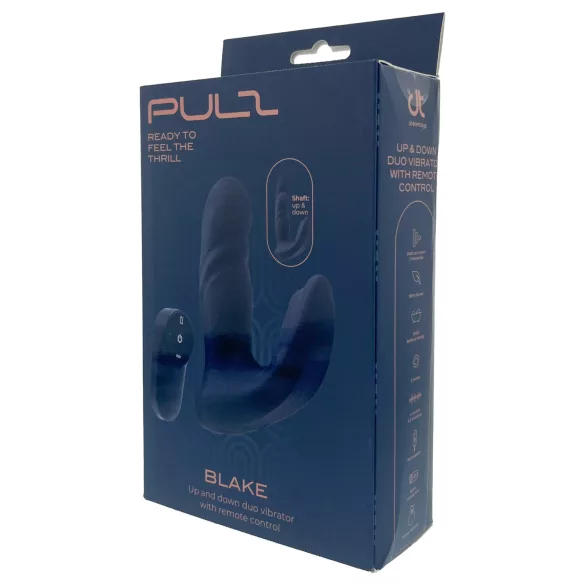 Dreamtoys Pulz - stødende analvibrator med fjernbetjening (blå)