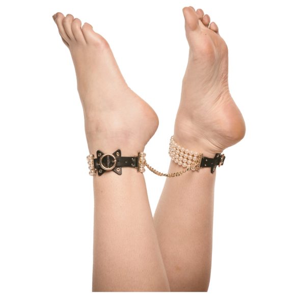 Allure - perle ankelkæde (sort)