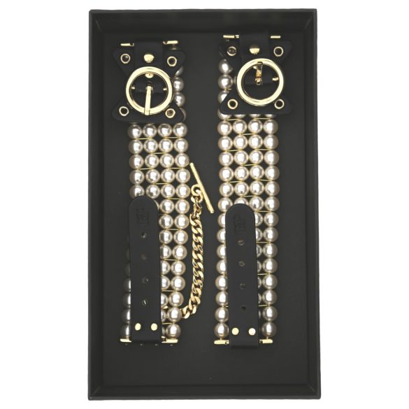 Allure - perle ankelkæde (sort)