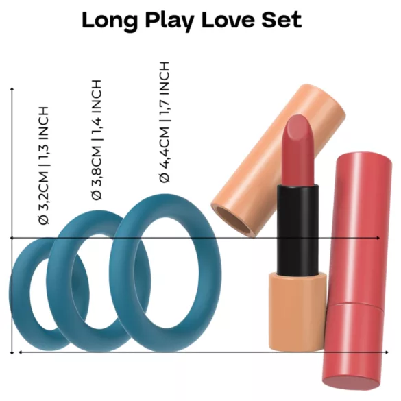Dreamtoys Love Signal - penissring-sæt (flerfarvet)