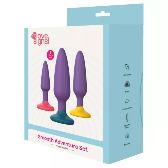Dreamtoys Love Signal - anal plug sæt (lilla)