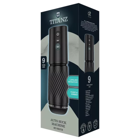 Titanz Auto Suck - automatisk masturbator (sort)