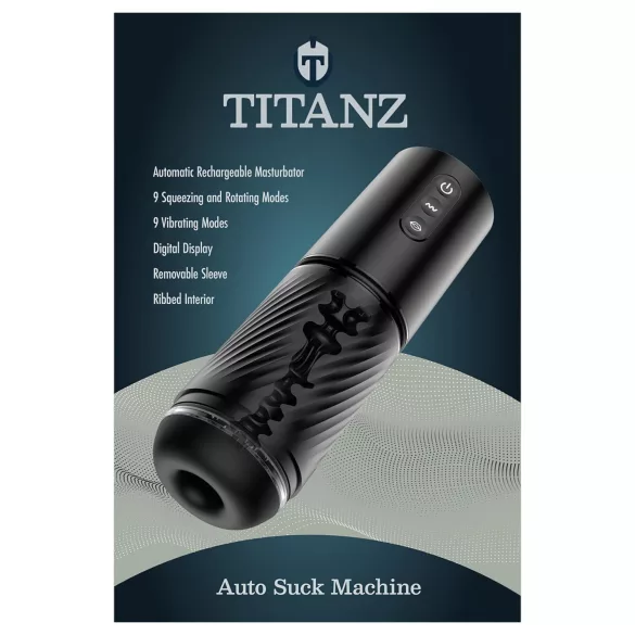 Titanz Auto Suck - automatisk masturbator (sort)