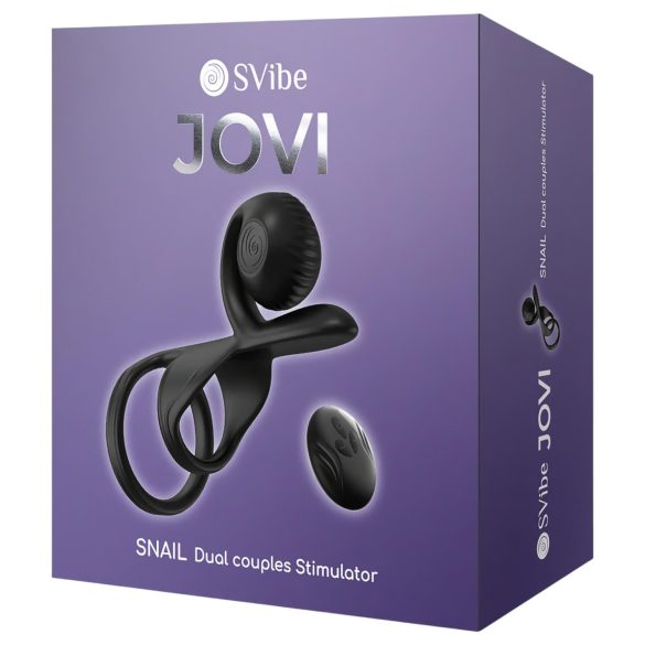 Snail Vibe Jovi - penisring og parvibrator - sort