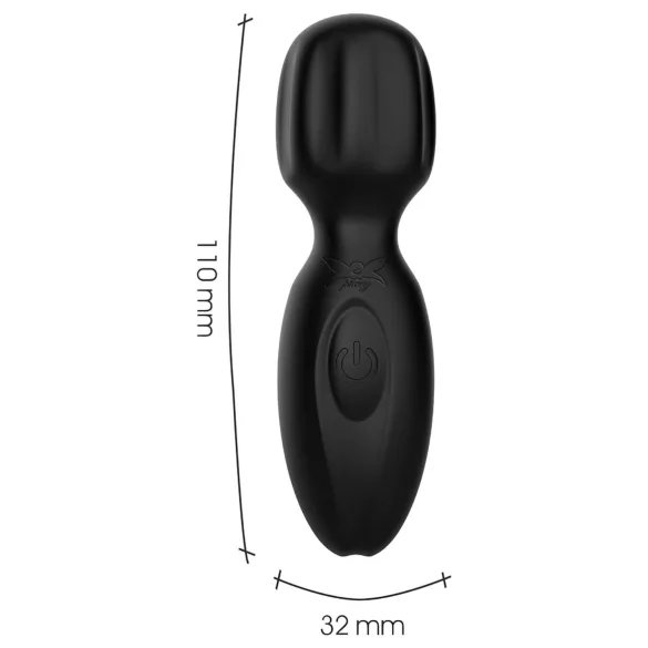 Pixey 2GO - genopladelig mini-massager vibrator (sort)