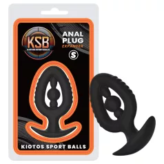 Kiotos - silikone analplug med dilator S (sort)