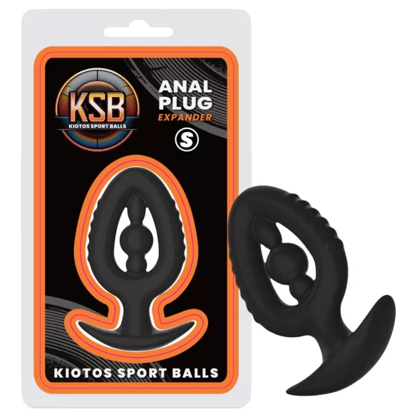 Kiotos - silikone analplug med dilator S (sort)