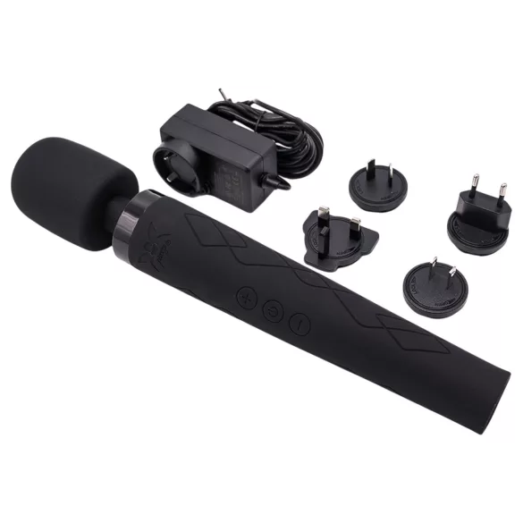 Pixey Deluxe Black Velvet - wandvibrator M (sort)