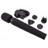 Pixey Deluxe Black Velvet - wandvibrator M (sort)