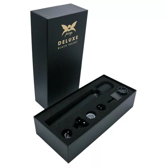 Pixey Deluxe Black Velvet - wandvibrator L (sort)