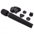 Pixey Deluxe Black Velvet - wandvibrator L (sort)