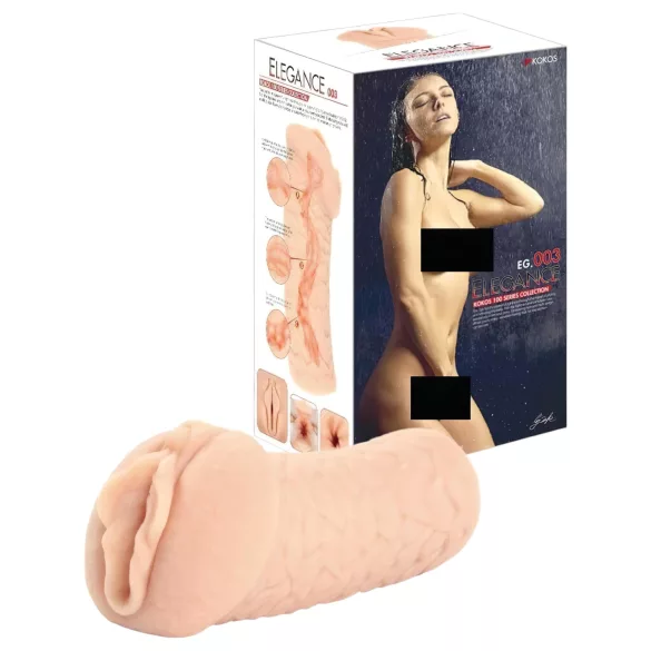 Kokos Elegance 03 - realistisk onaniprodukt til mænd - blød silikone natur