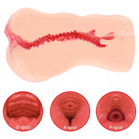 Kokos Onahole 001 XL - realistisk kunstig vagina-masturbator (hudfarvet)