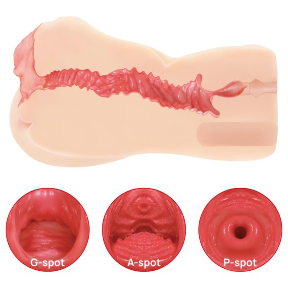 Kokos Onahole 004 - masturbator - dobbelt lag - kunstig vagina - natur