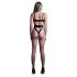 Allure Crave Me - bodystocking - latexlook - gennemsigtig - sort - M