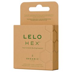 LELO Hex Organic - kondom - ekstra sikkerhed - latex - 3 stk