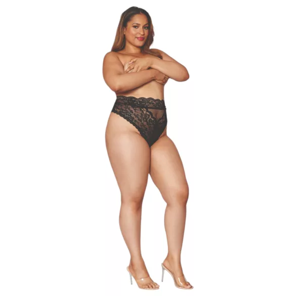 Dreamgirls - trusser med høj talje - blonde - sort - 2XL