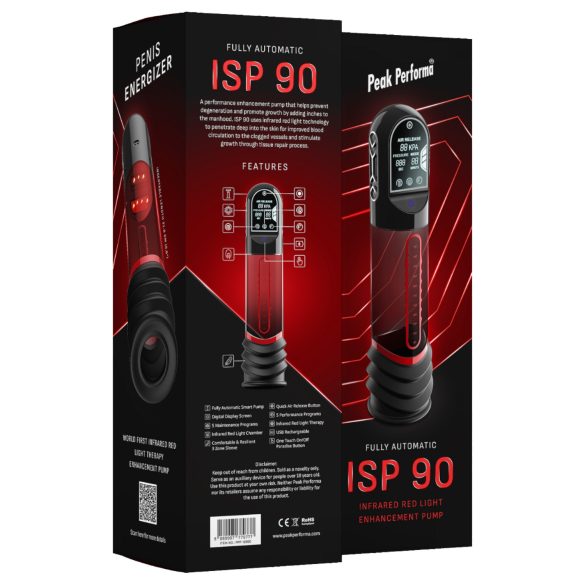 Peak Performa - automatisk penispumpe - infrarød - gennemsigtig