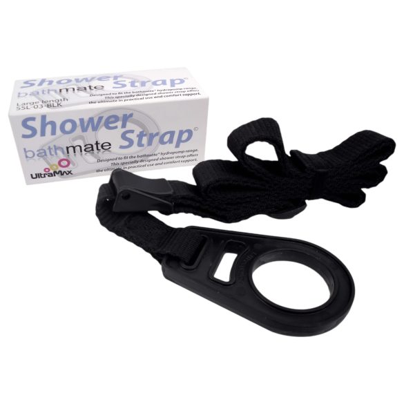 Bathmate - shower strap - justerbar rem til penis pumpe - sort