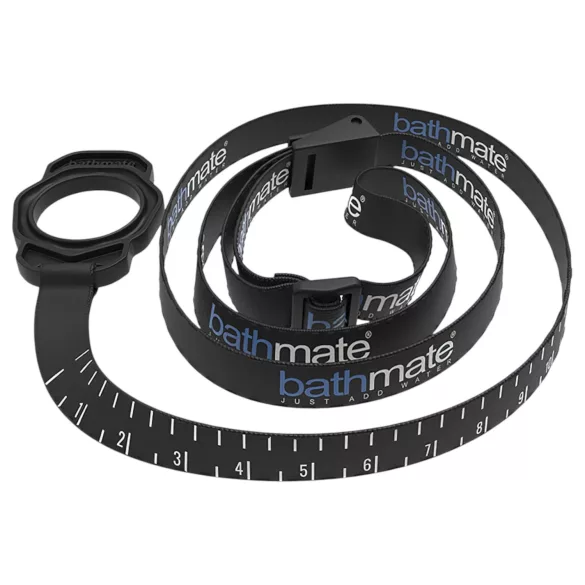 Bathmate Shower Strap - pumpestrop med målebånd (sort)