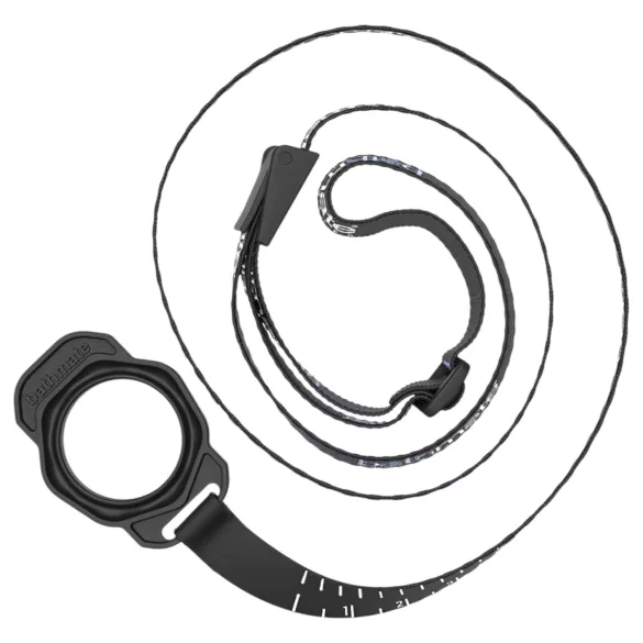 Bathmate Shower Strap - pumpestrop med målebånd (sort)