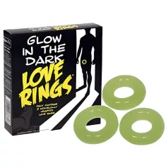 Love Rings - selvlysende penisringssæt (3 stk)