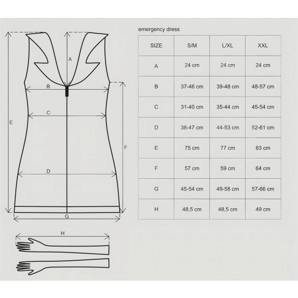 Obsessive Emergency - sygeplejerskekostume sæt - hvid - S/M