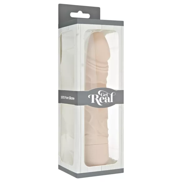Classic Get Real - realistisk dildo vibrator - silikone - natur