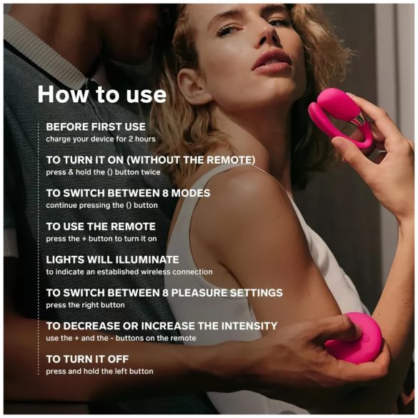 LELO - parvibrator - fjernbetjent - silikone/lilla