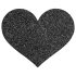 Bijoux Indiscrets Flash - hjerteformet brystvorte-sticker (sort)