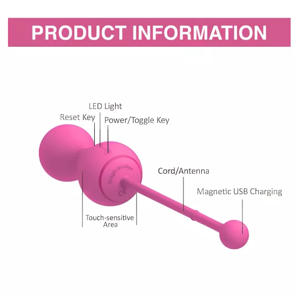 Magic Motion Kegel Master - App-styret vibrerende geishakugle (pink)