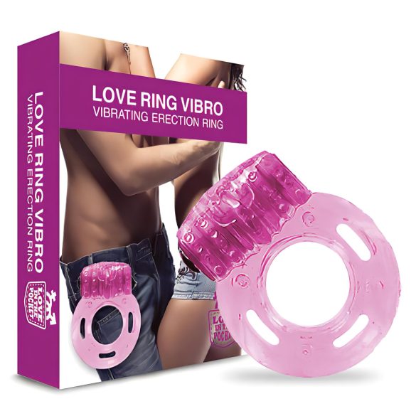 Love in the Pocket - penisring med engangsvibration - pink