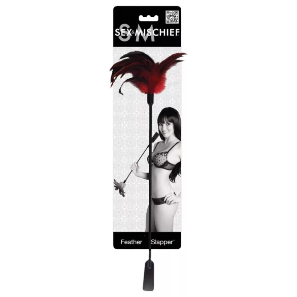 S&M - spanking paddle og tickler - rød