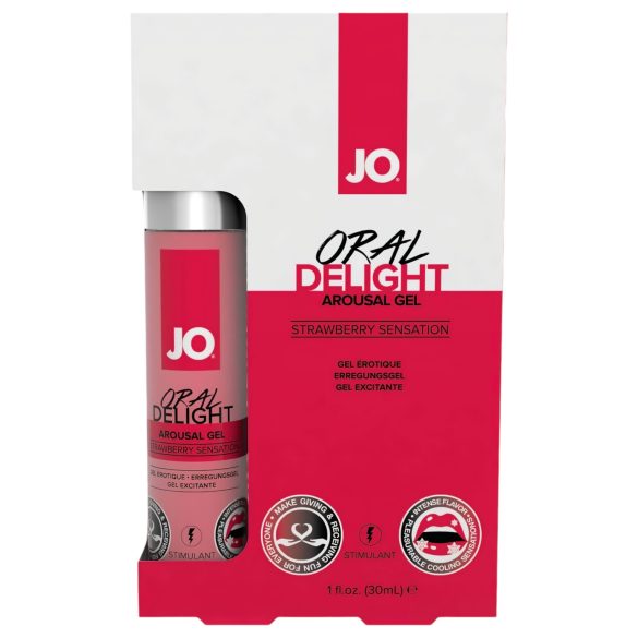 System JO Oral Delight - kølende, spiselig glidecreme - jordbær (30 ml)