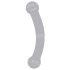 / GLAS - dobbelt dildo i glas (sort)