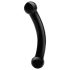 / GLAS - dobbelt dildo i glas (sort)