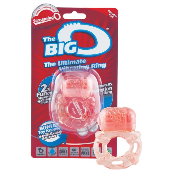 Screaming Big - vibrerende penisring (fersken)