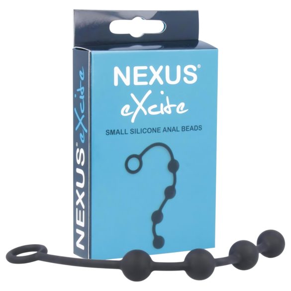 Nexus Excite - analdildo med 4 kugler - sort - lille