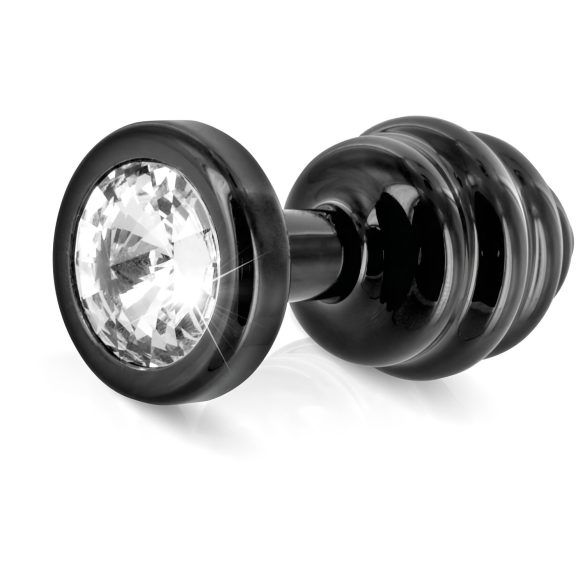 DIOGOL Anni - ribbet anal plug - sort - (3cm)